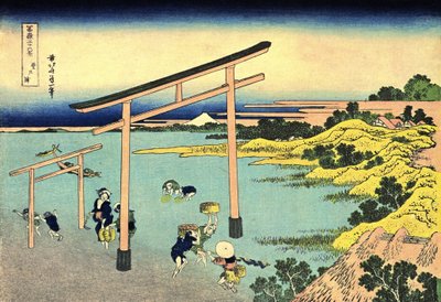 36 vues du Mont Fuji, Japonsko: la baie de Noboto, Japonsko - Estampe de Katsushika Hokusai (1760-1849) (ecole ukiyo-e) 1830-1833 Státní A Puškinovo muzeum výtvarných umění, Moskva od Katsushika Hokusai