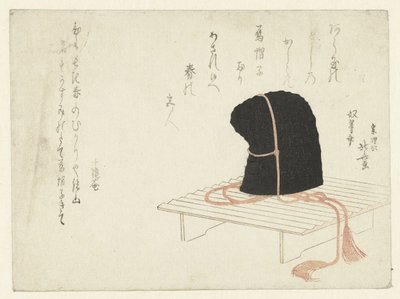 Soudní čepice na stojanu od Katsushika Hokusai