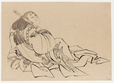 A Courtier, konec 18.-začátek 19. století. od Katsushika Hokusai
