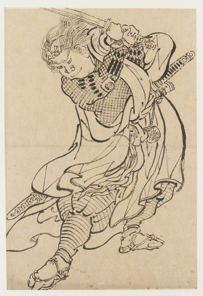 Válečník, konec 18.-začátek 19. století. od Katsushika Hokusai
