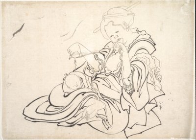 Žena s dítětem od Katsushika Hokusai