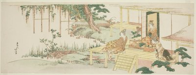 Obdivování vistárie od Katsushika Hokusai