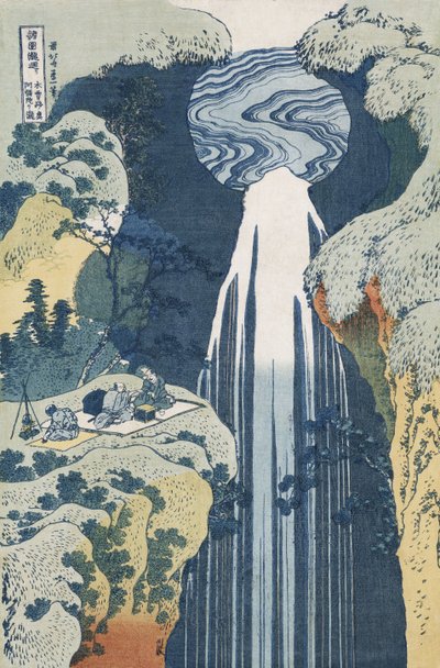 Vodopád Amida na Kiso Highway, ze série „Cesta k vodopádům všech provincií“ od Katsushika Hokusai
