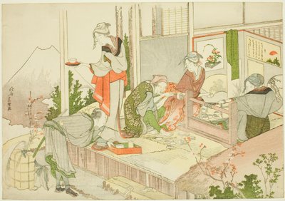 Artisan’s Shop, z alba The Mist of Sandara (Sandara kasumi) od Katsushika Hokusai