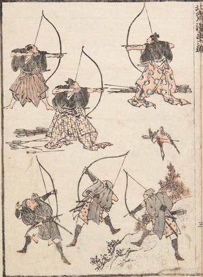 Lukostřelci od Katsushika Hokusai