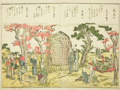 Asuka Hill (Asukayama), od sv. 1 ilustrované knihy „Jemné pohledy na východní hlavní město na první pohled (Toto shokei ichiran)“ od Katsushika Hokusai
