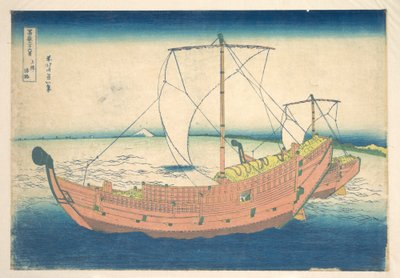 Na moři u Kazusy (Kazusa no kairo), ze série Třicet šest pohledů na horu Fudži (Fugaku sanjūrokkei) od Katsushika Hokusai