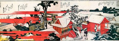 Na břehu řeky Sumida. od Katsushika Hokusai