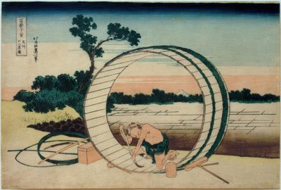 Mount Fuji vidět z rýžových polí v provincii Owari od Katsushika Hokusai
