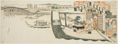 Vodácké párty na řece Sumida od Katsushika Hokusai