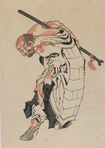 Buddhistická postava, konec 18.-začátek 19. století. od Katsushika Hokusai
