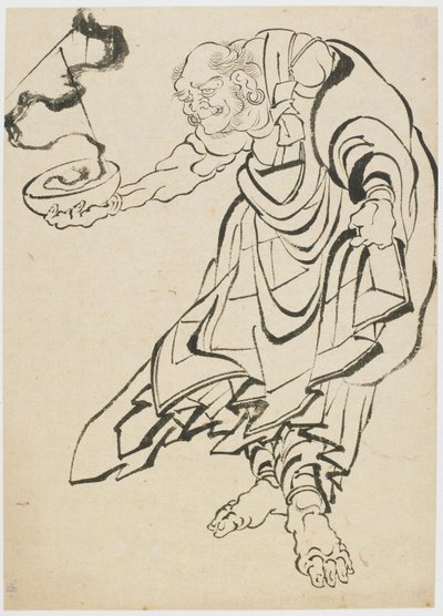 Buddhistická postava, konec 18.-začátek 19. století. od Katsushika Hokusai