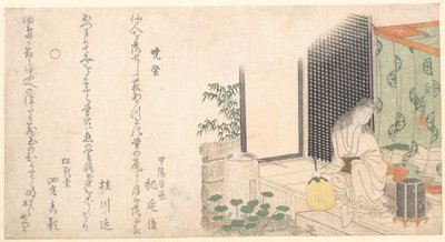 Klec světlušek za letního úsvitu od Katsushika Hokusai