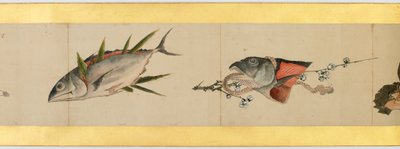 Detail Handscroll s různými obrázky, období Edo od Katsushika Hokusai