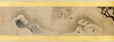 Detail ručního rolování s různými obrázky, období Edo, 1839 inkoust a barva na papíře od Katsushika Hokusai