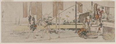 Barvíři v práci, c. 1800. od Katsushika Hokusai