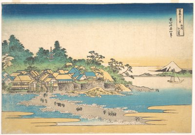 Enoshima v provincii Sagami (Sōshū Enoshima), ze série „Třicet šest pohledů na horu Fuji“ (Fugaku sanjūrokkei) od Katsushika Hokusai