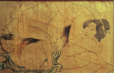 Erotická scéna od Katsushika Hokusai