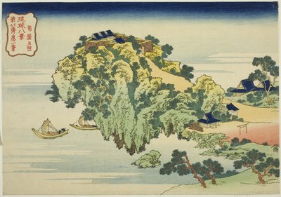 Večerní záře v Jungai (Jungai sekisho), ze série "Osm pohledů na ostrovy Rjúkjú (Rjúkjú hakkei)" od Katsushika Hokusai