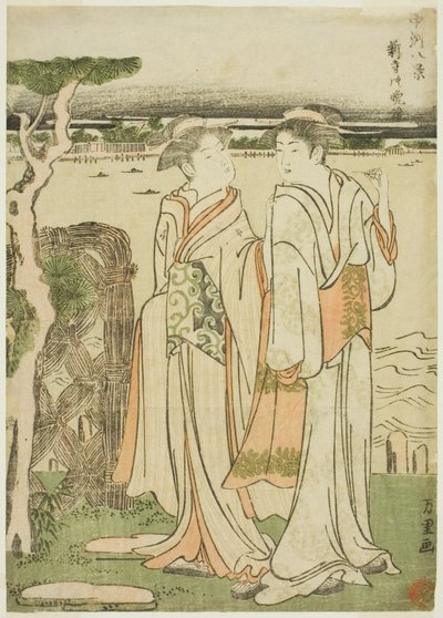 Večerní zvon v chrámu Mii od Katsushika Hokusai