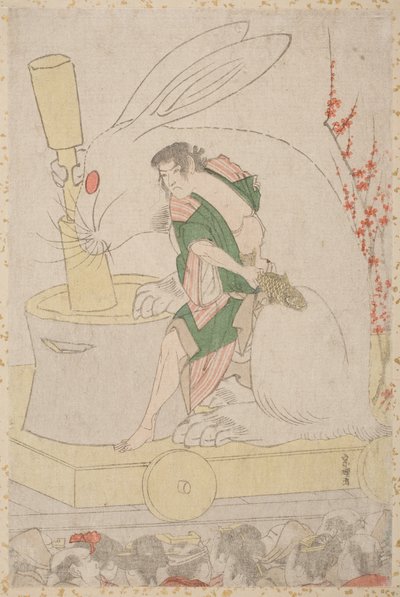 Festivalový plovák pro rok králíka od Katsushika Hokusai