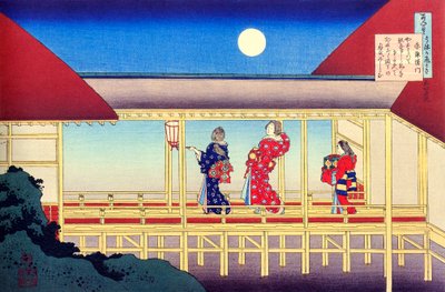 Ze série Sto básní od jednoho sta básníků: Akazome Emon, c1830. od Katsushika Hokusai