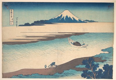 Fuji – řeka Tama, provincie Musashi, ze série „Třicet šest pohledů na horu Fuji“ (Fugaku sanjūrokkei) od Katsushika Hokusai