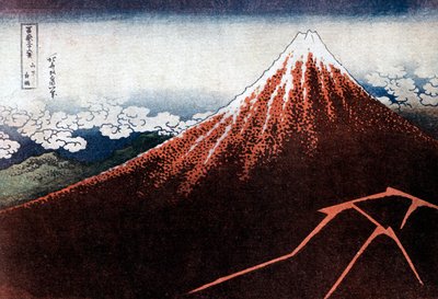 Fuji nad bleskem, c1823. od Katsushika Hokusai