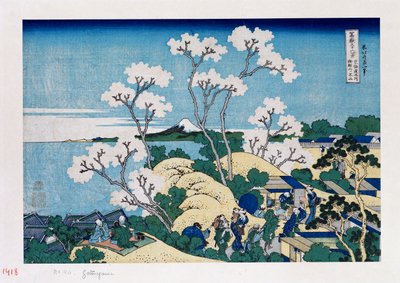 Fuji z Gotenyama v Shinagawa na Tokaidó, ze série "Třicet šest pohledů na Mt. Fuji" od Katsushika Hokusai