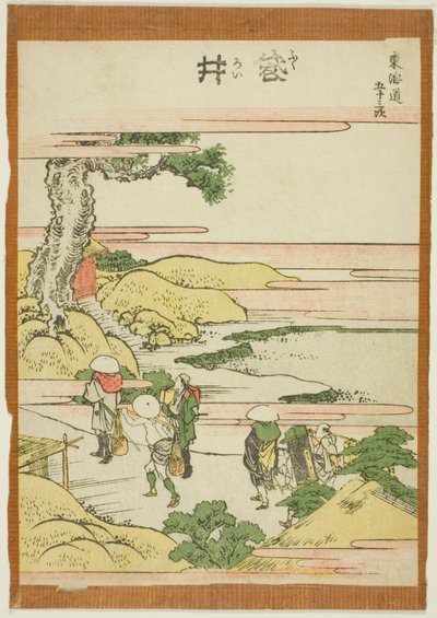 Fukoroi, ze série "Padesát tři stanic Tokaida (Tokaido gojusan tsugi)" od Katsushika Hokusai