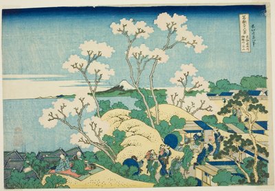 Gotenhi v Shinagawa na Te Tokaido (Tokaido Shinagawa Gotenyama) Jurokkei)” od Katsushika Hokusai