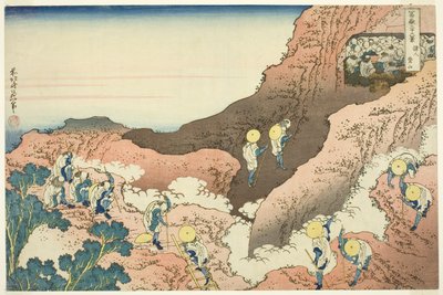 Skupiny horolezců od Katsushika Hokusai
