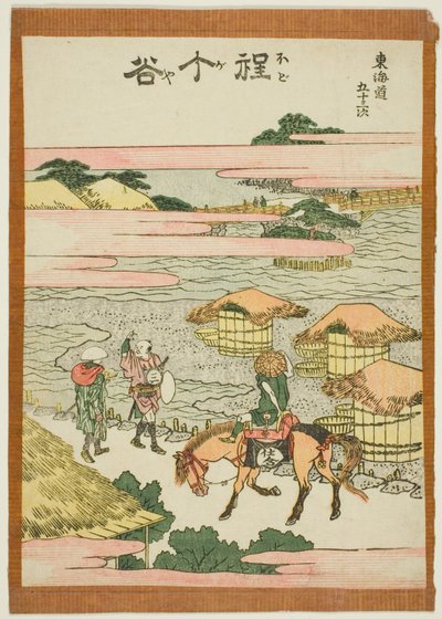 Hodogaya, ze série „Padesát tři stanic Tokaida (Tokaido gojusan tsugi)“ od Katsushika Hokusai