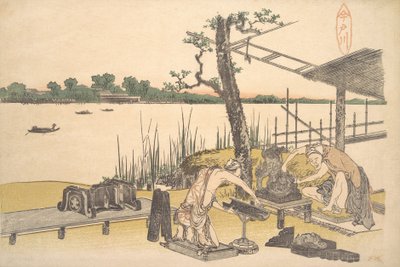 Jiná strana okna? 1801-4. od Katsushika Hokusai