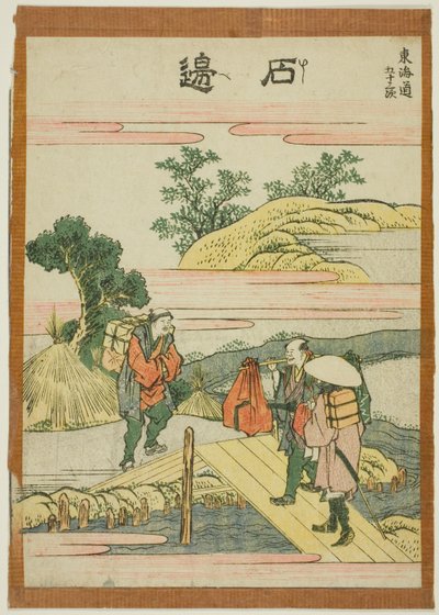 Ishibei, ze série „Padesát tři stanic Tokaida (Tokaido gojusan tsugi)“ od Katsushika Hokusai