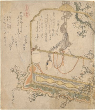 Japonský Robin ze série All Kinds of Horses od Katsushika Hokusai