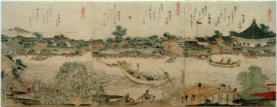 Kulthalle des Komagata-Tempels od Katsushika Hokusai
