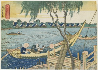 Lov na řece Miyato, 1832-1834 od Katsushika Hokusai