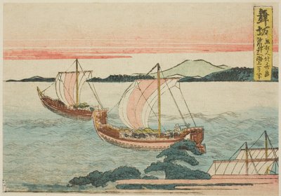 Maisaka, z nepojmenované série padesáti tří stanic Tokaida od Katsushika Hokusai