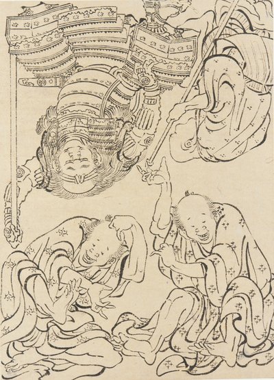 Různé postavy, konec 18.-začátek 19. století. od Katsushika Hokusai