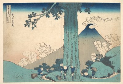 Průsmyk Mišima v provincii Kai (Kōshū Mišima goe), ze série „Třicet šest pohledů na horu Fudži“ (Fugaku sanjūrokkei) od Katsushika Hokusai