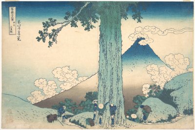 Průsmyk Mišima v provincii Kai (Kōšū Mišima goe), ze série „Třicet šest pohledů na horu Fudži“ (Fugaku sanjūrokkei) od Katsushika Hokusai