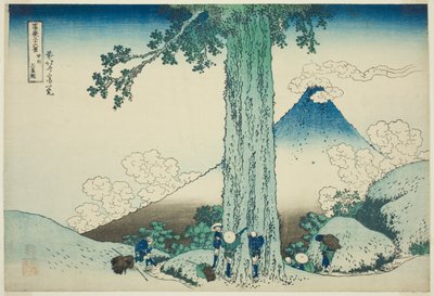 Mishima Pass Inkai Project (Koshu Mishima Goe), ze série "Tirty-shi x Ws of Fuji (Fugaku Sanjuro) oslavují)" od Katsushika Hokusai