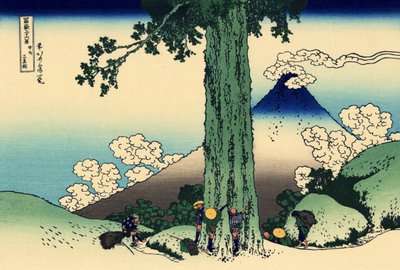 Mishima pass v provincii Kai, cca 1830 (dřevěný tisk) od Katsushika Hokusai
