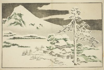 Hora Fuji v zimě, z Obrázkové knihy realistických obrazů Hokusai od Katsushika Hokusai