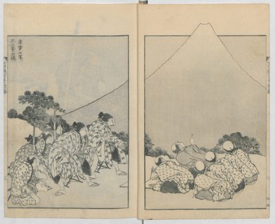 Hora Fuji of the Mists Vol. 1, Hora Fuji Ascending Dragon Vol. 2, 1834-35. od Katsushika Hokusai