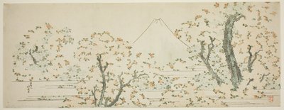Mount Fuji s třešněmi v květu od Katsushika Hokusai