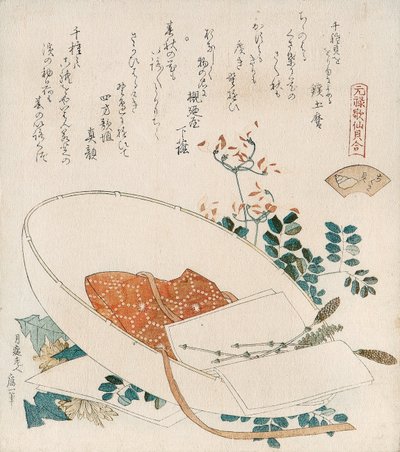 Nespočet skořápek trav (Chigusagai) ze série „Hra na shodu skořápky s šestatřiceti propojenými verši Genroku (Genroku kasen kai-awase)“ od Katsushika Hokusai