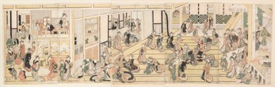 Nový rok v nevěstinci Ōgiya v Yoshiwara od Katsushika Hokusai