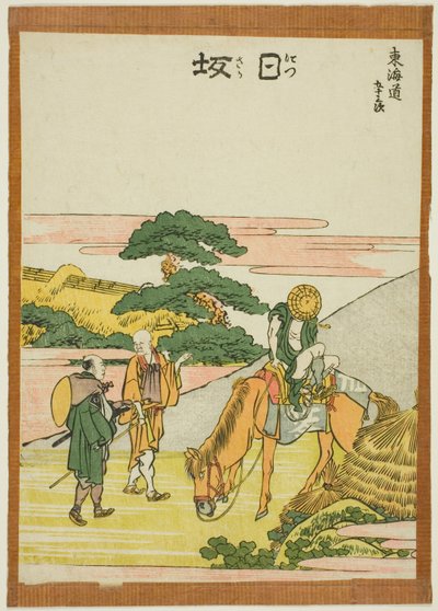 Nissaka, ze série „Padesát tři stanic Tokaida (Tokaido gojusan tsugi)“ od Katsushika Hokusai